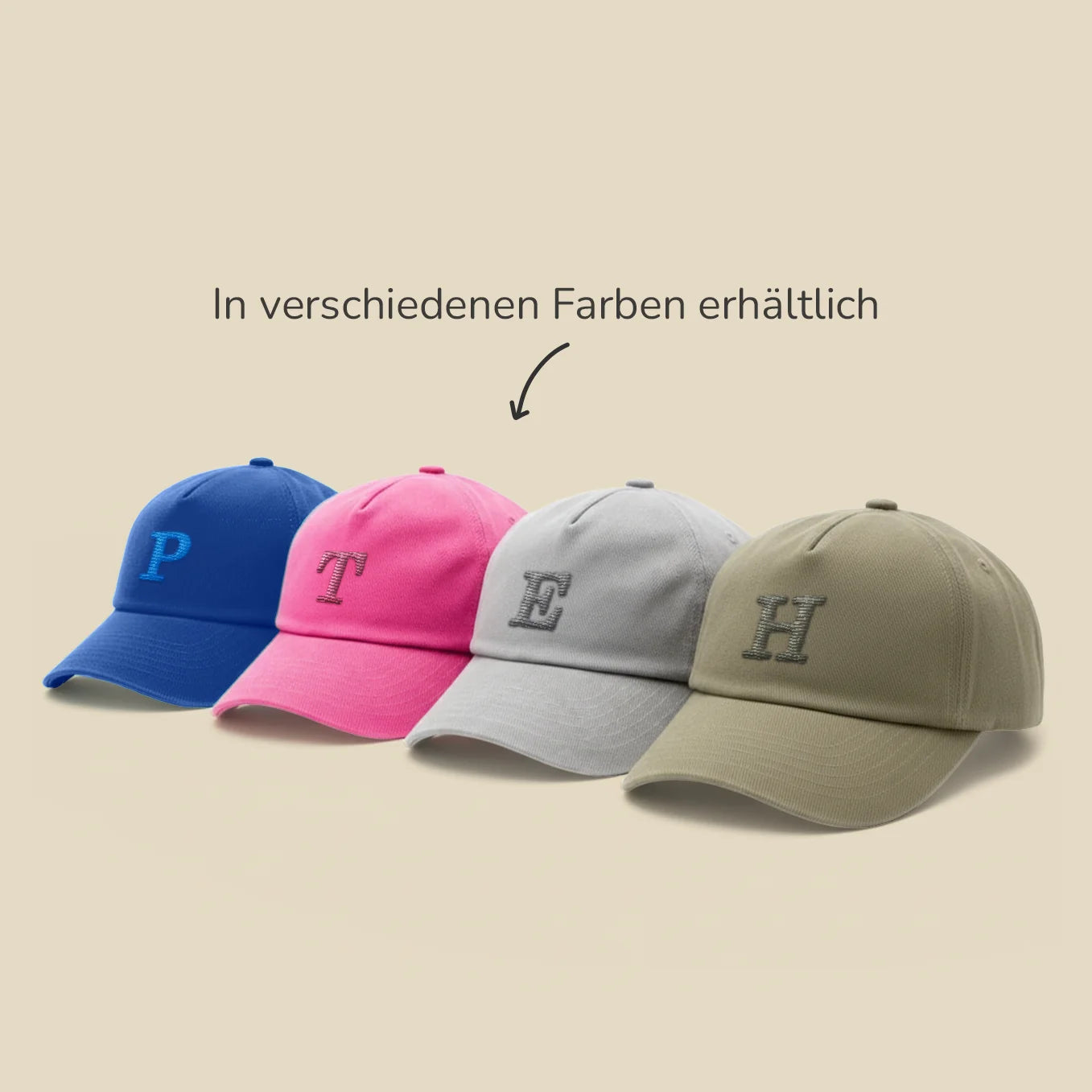 Personalisierte Kids Cap mit Anfangsbuchstaben "Monogramm"
