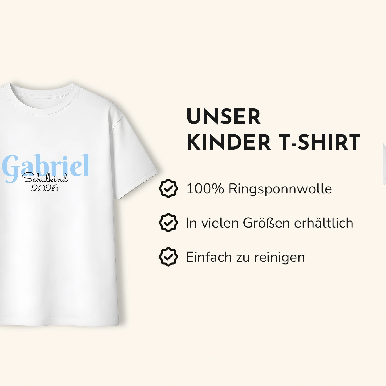 Personalisiertes T-Shirt “Schulkind” Pastell