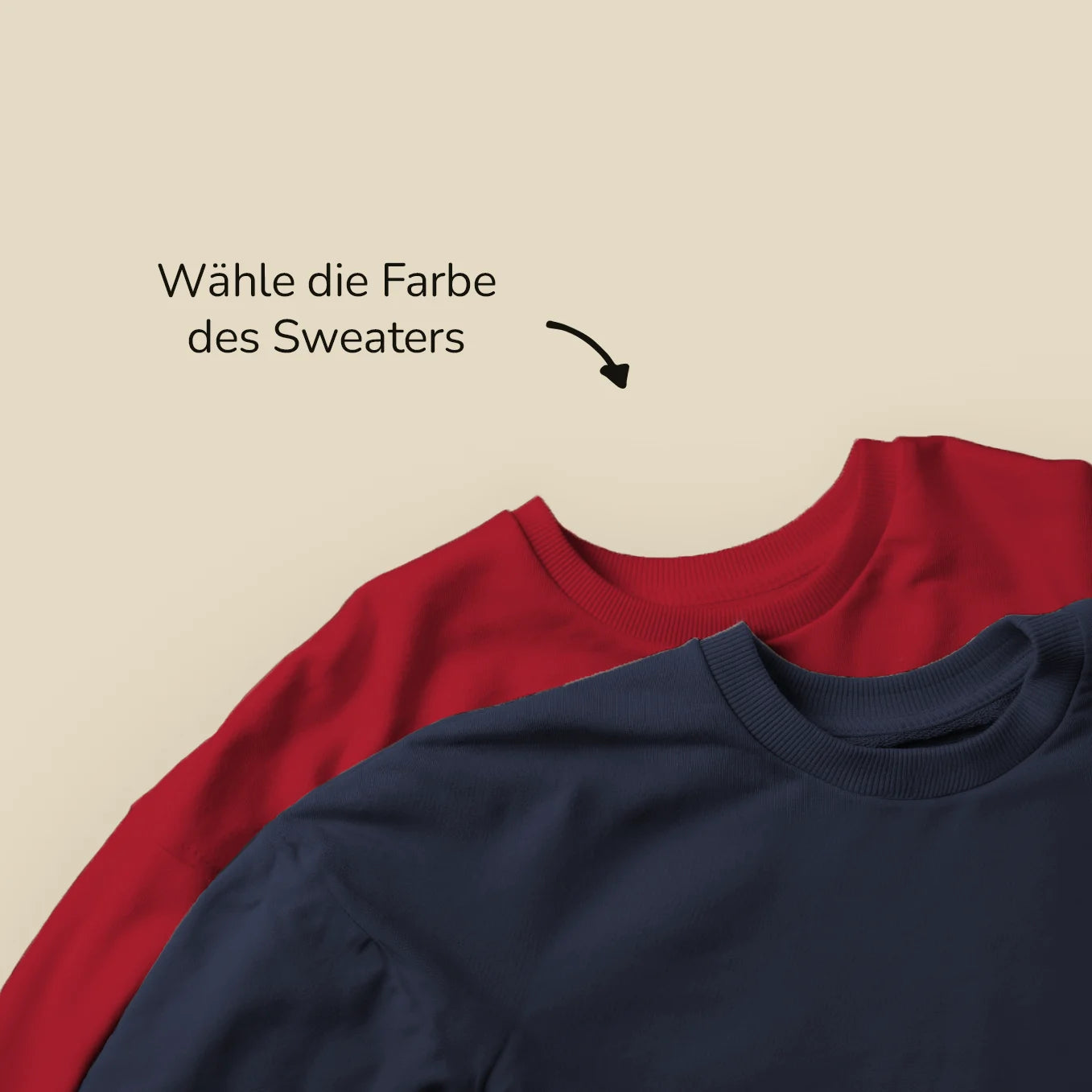 Personalisierter Partnerlook "Weihnachtsbuchstaben" - Eltern Sweater Bo & Birdie