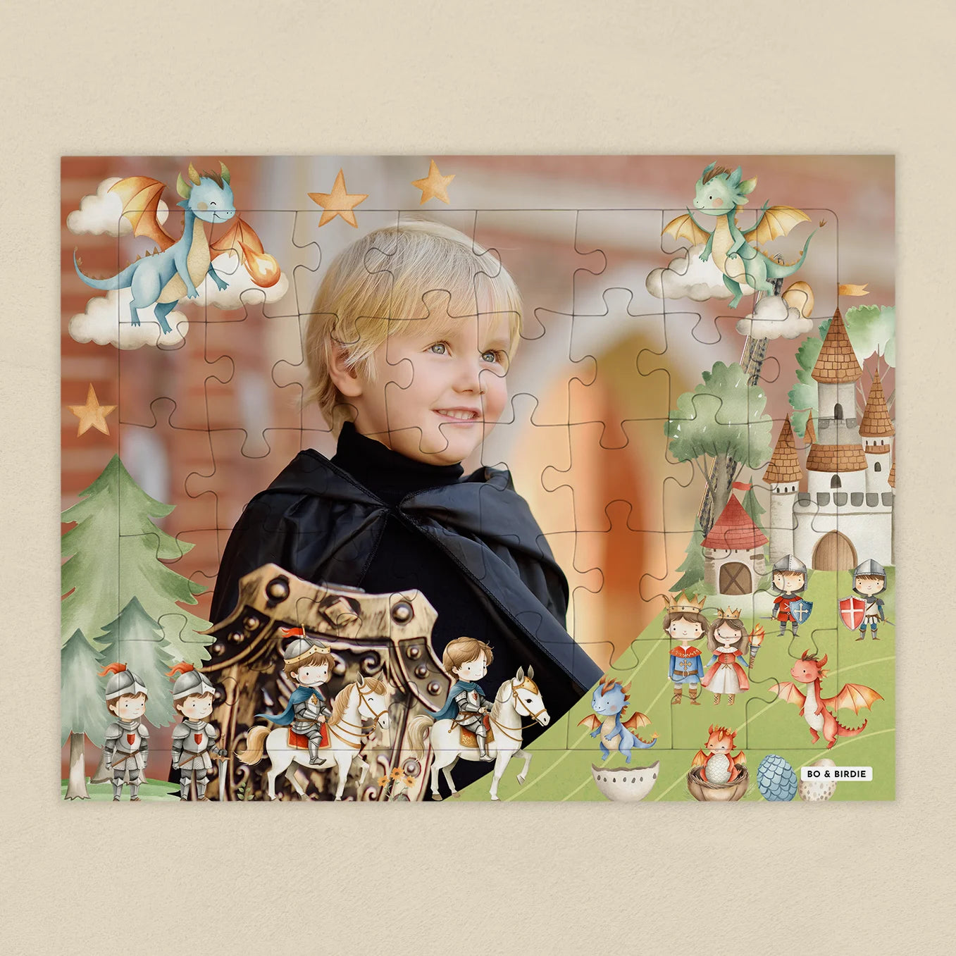 Personalisiertes Kinderpuzzle "Ritter" - Bo & Birdie