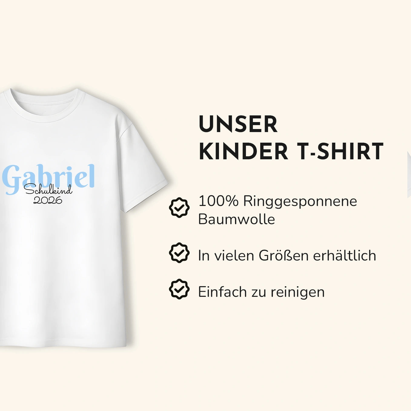 Personalisiertes T-Shirt “Schulkind” Pastell