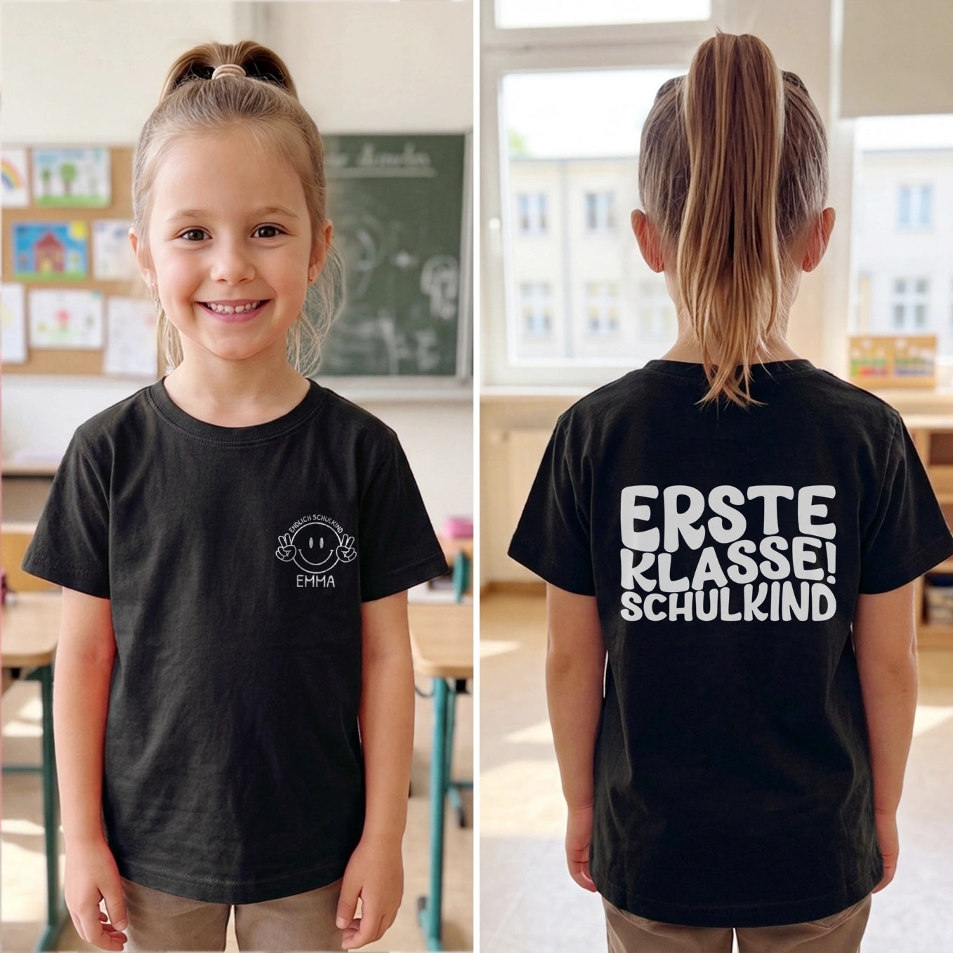 Personalisiertes T-Shirt “Endlich Schulkind”