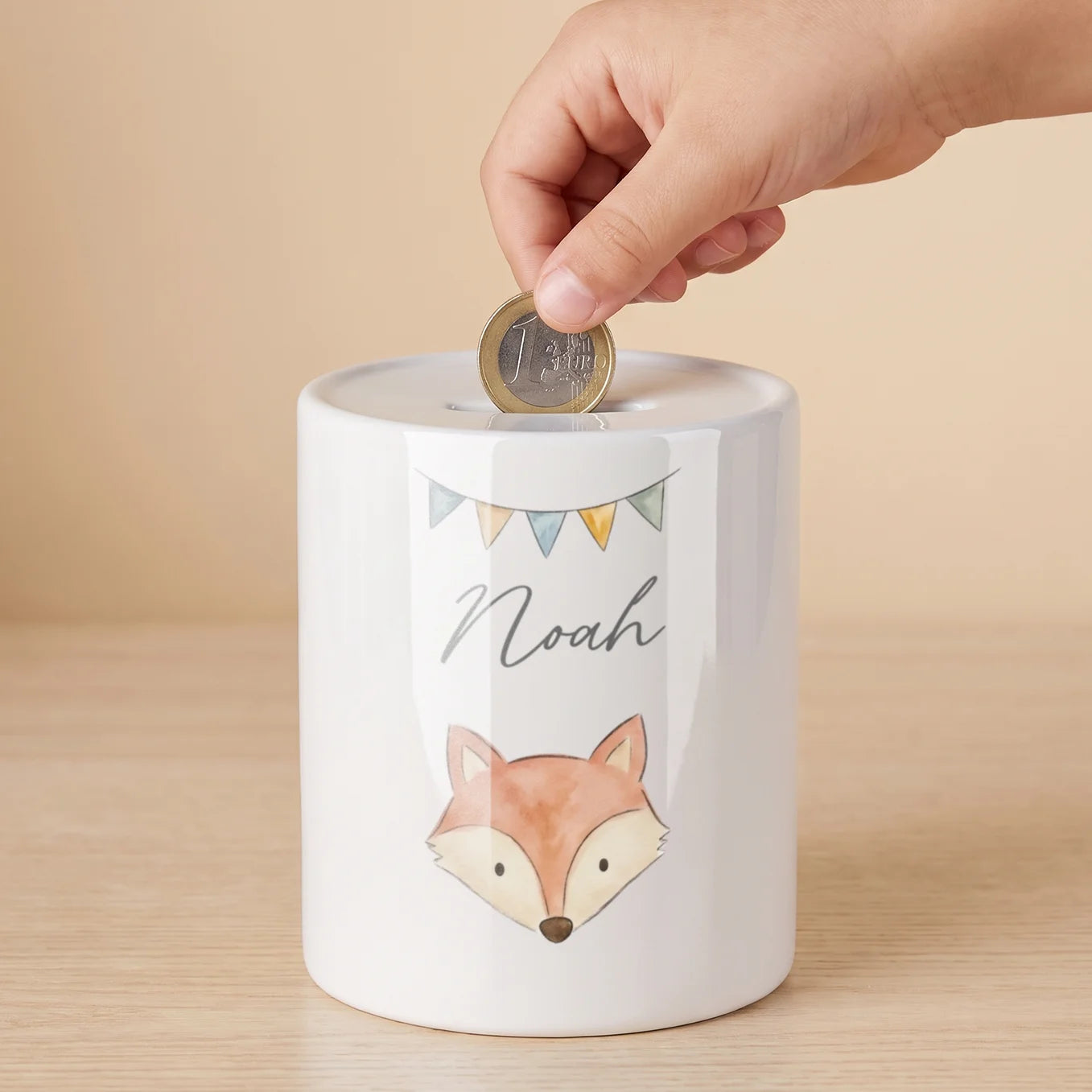Personalisierte Keramik Spardose "Aquarell"