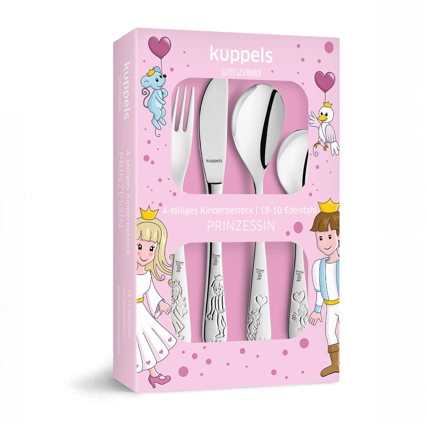 Personalisiertes Amefa Kinderbesteck "Prinzessin" Bo & Birdie