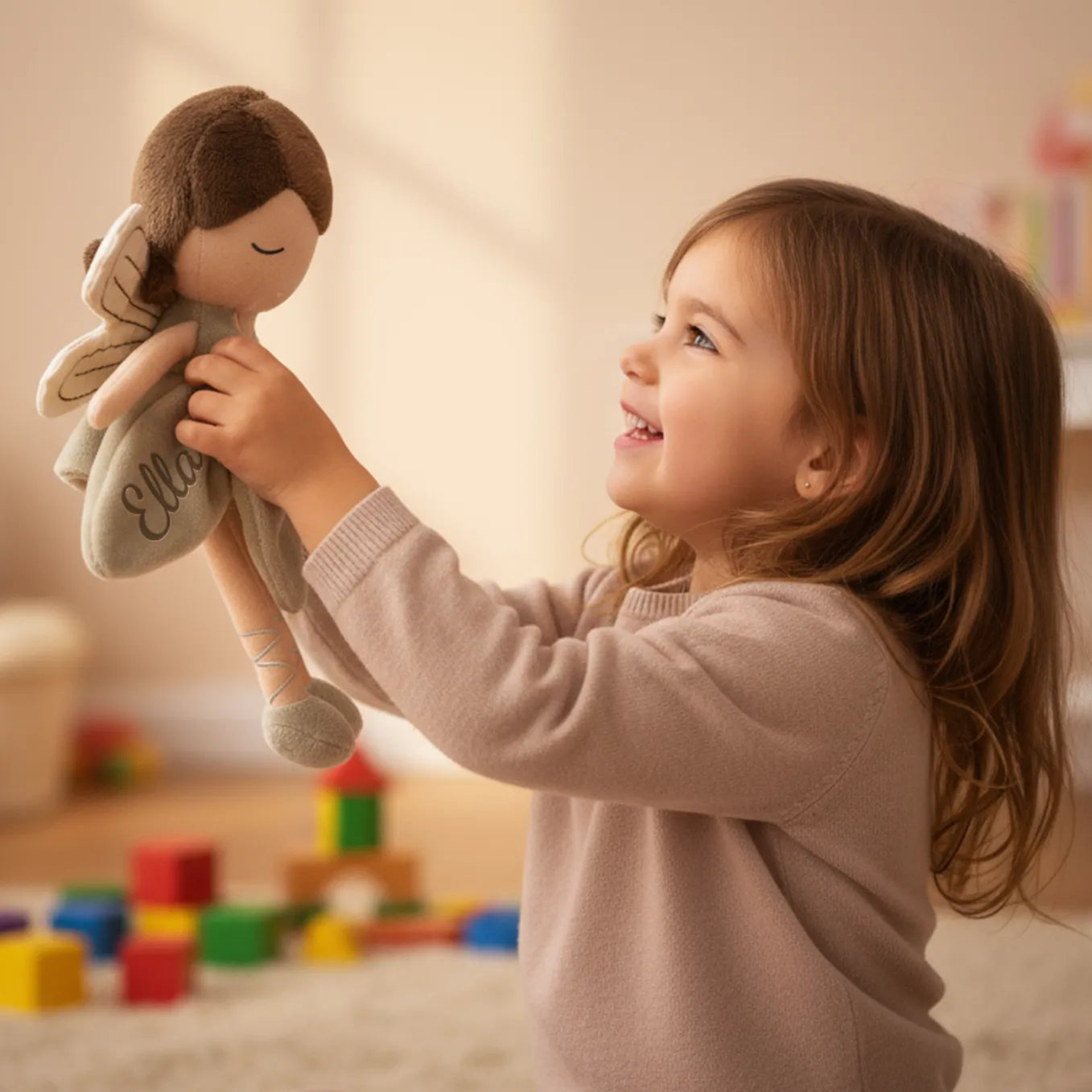 Personalisierte Kuschelpuppe Fee "Livia"