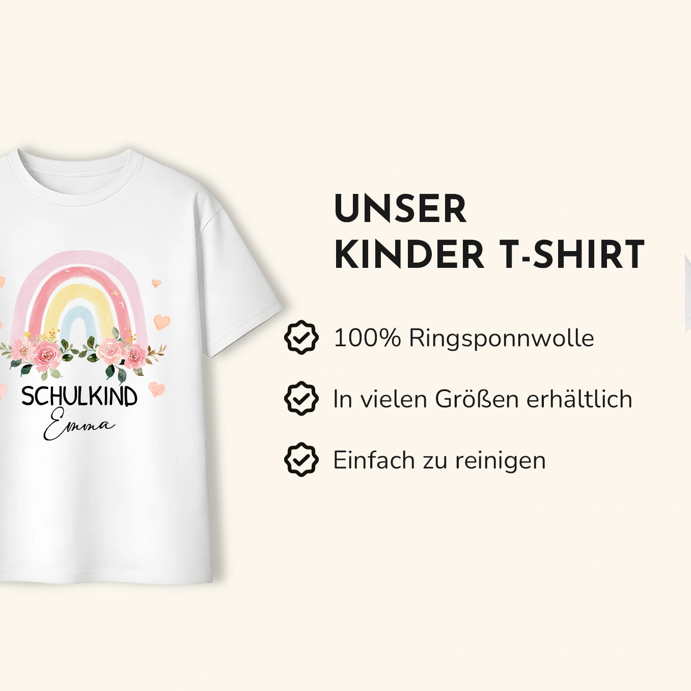 Personalisiertes T-Shirt "Regenbogen"