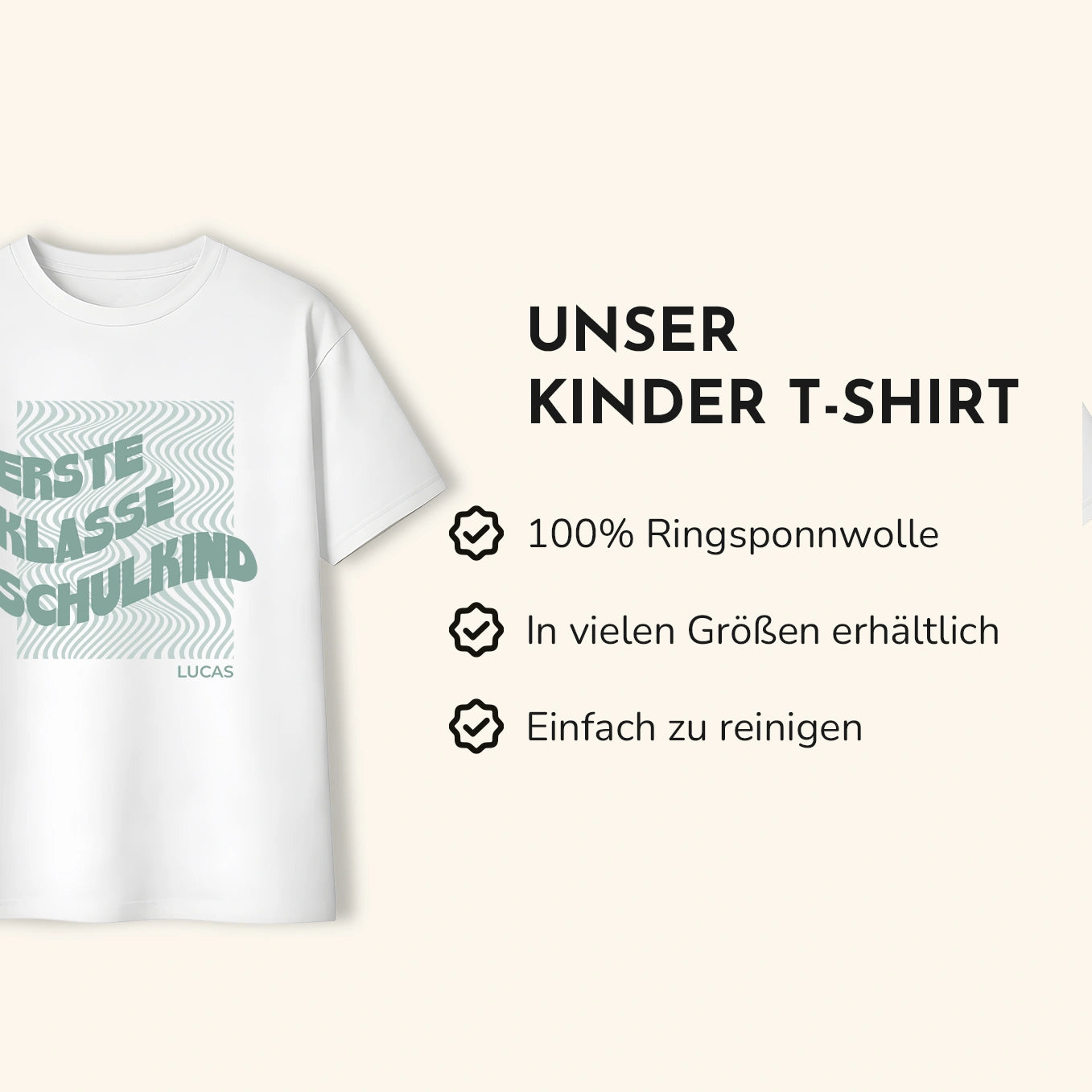 Personalisiertes Retro T-Shirt "Schulkind"