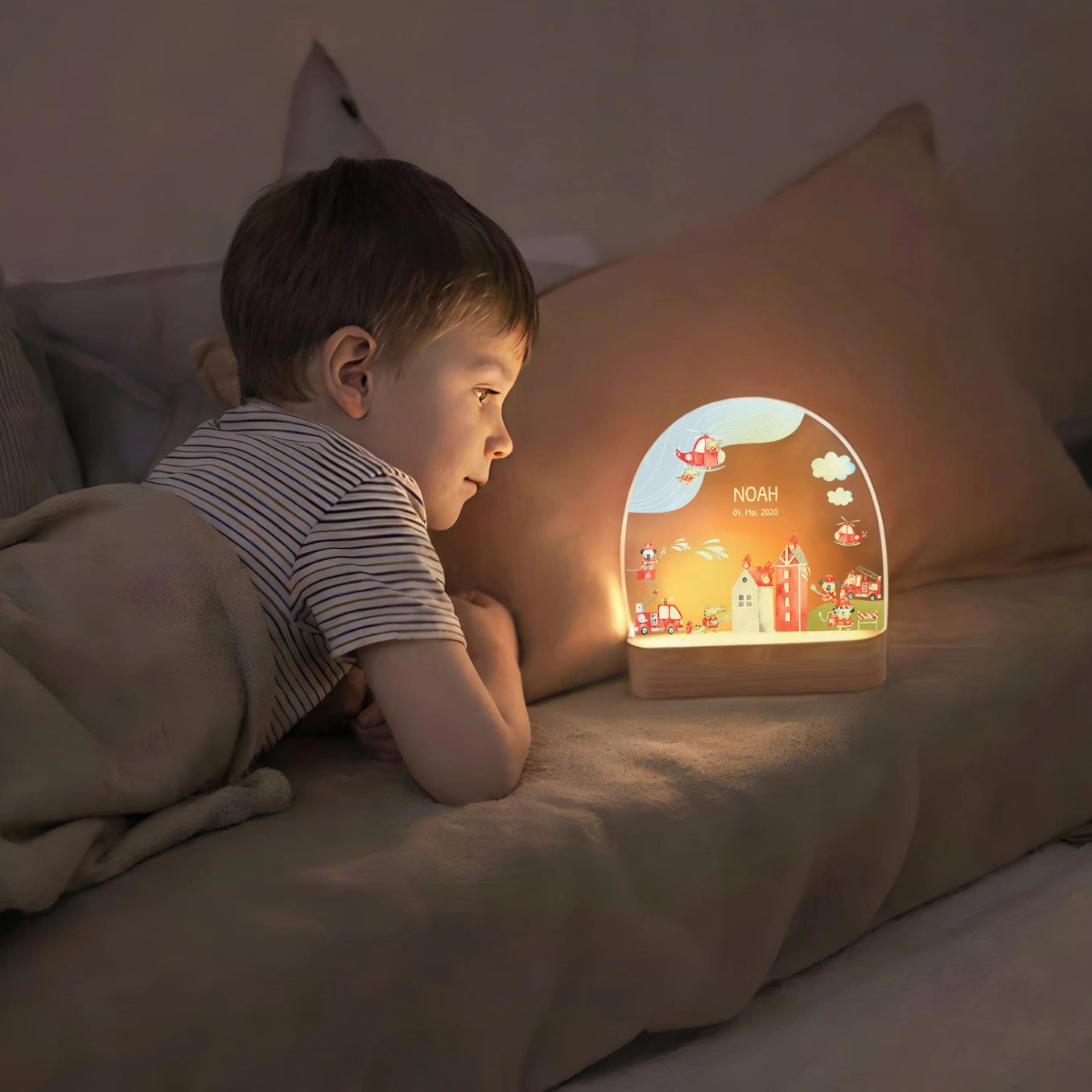 Personalisiertes Nachtlicht "Feuerwehr"