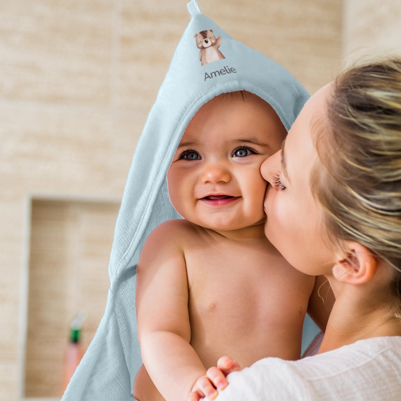 Personalisiertes Kapuzenhandtuch "Lieblingstier"
