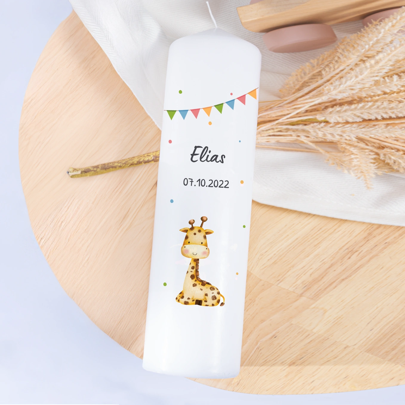 Personalisierte Kerze Geburtstag "Lieblingstier"