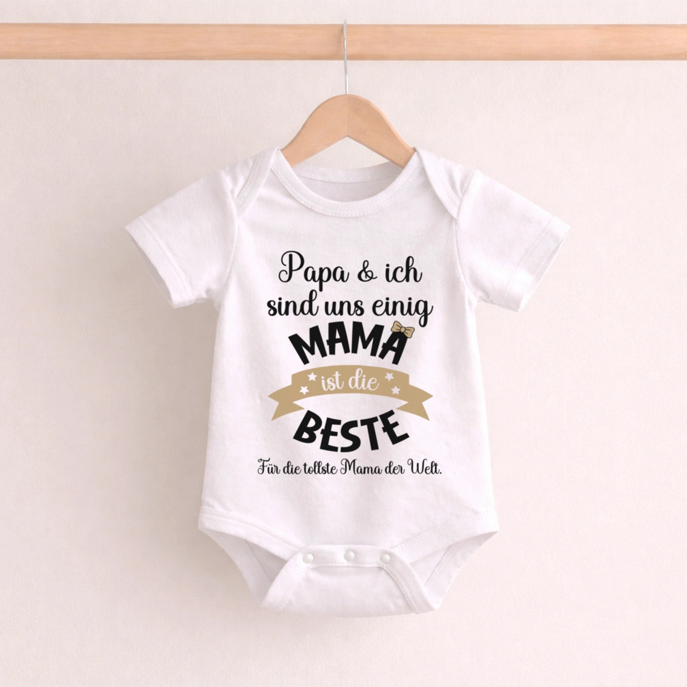 Personalisierter Babybody “Mama ist die Beste”