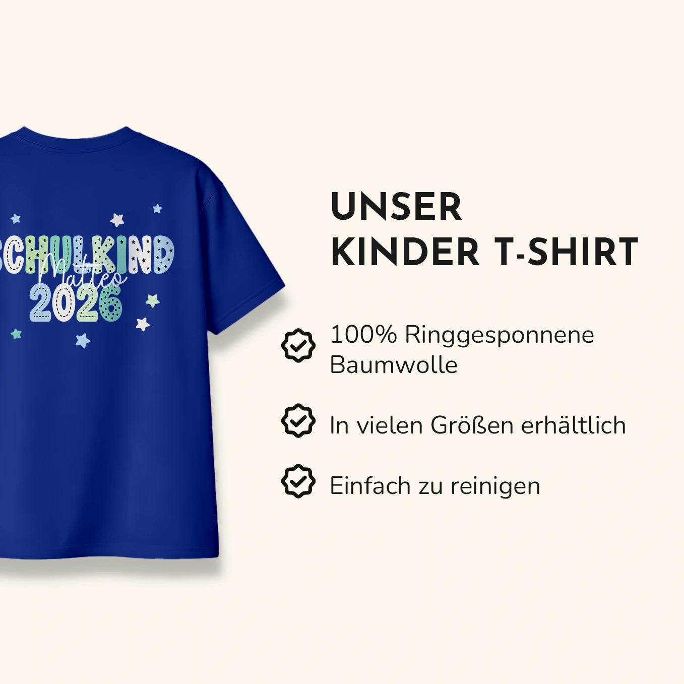 Personalisiertes T-Shirt "Schulkind Bunt"