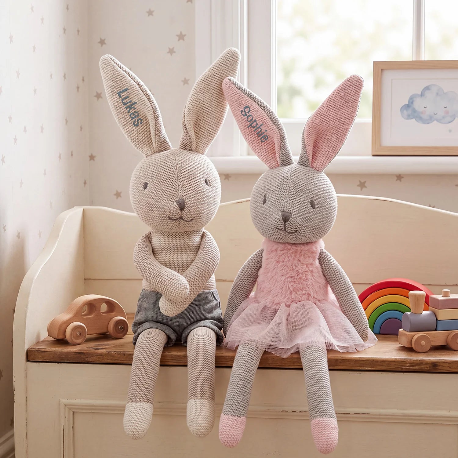 Personalisiertes Kuscheltier "Hase"