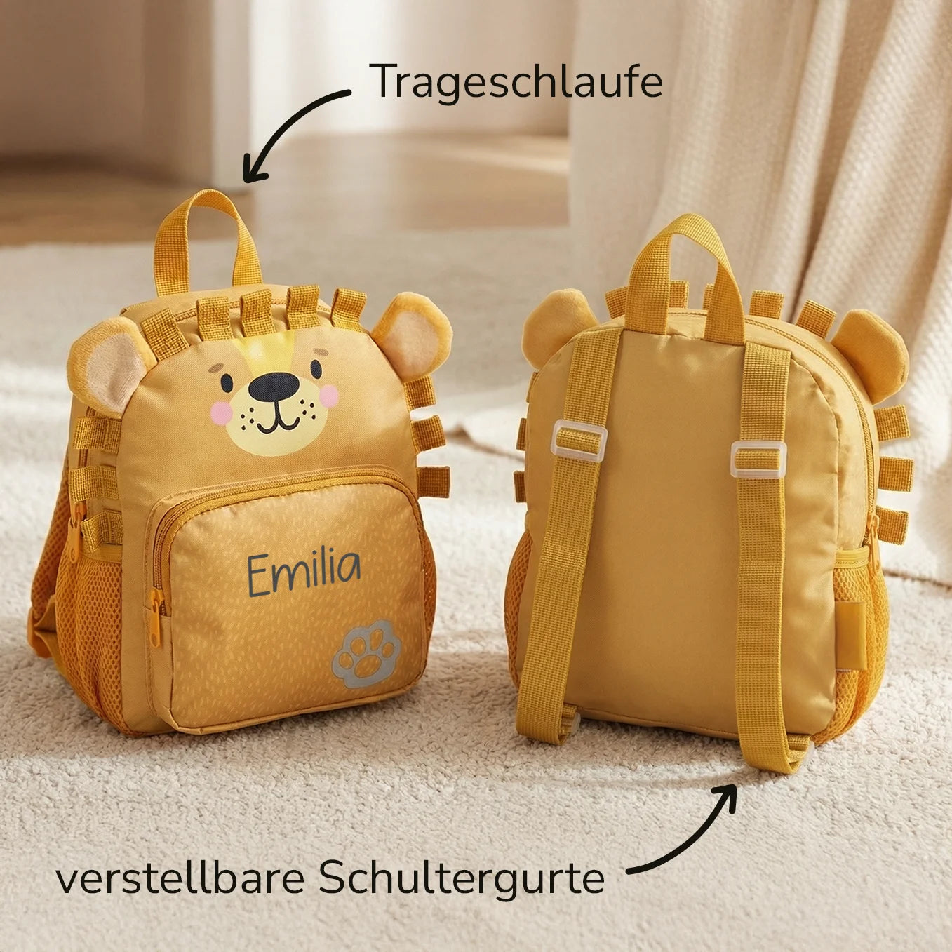 Personalisierter Kinder Rucksack "Löwe"