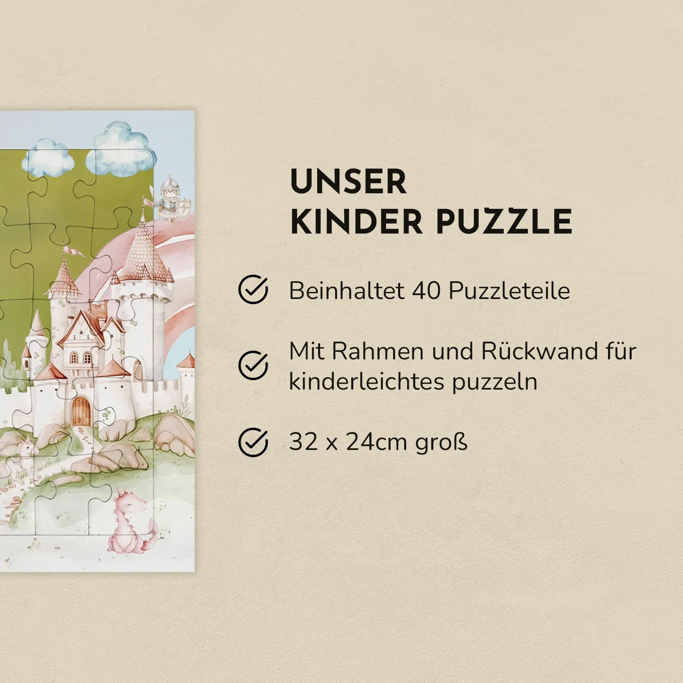 Personalisiertes Kinderpuzzle "Prinzessin"