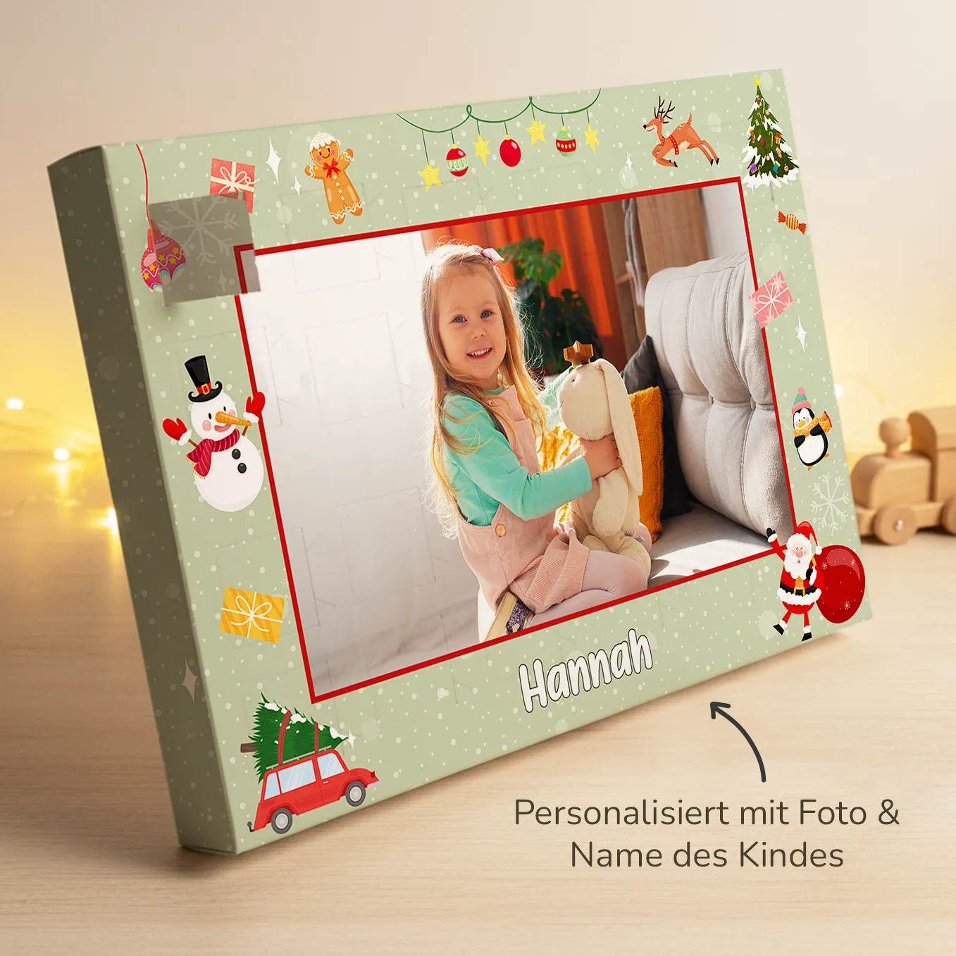 Personalisierter Adventskalender "Foto" mit kinder® Schokolade