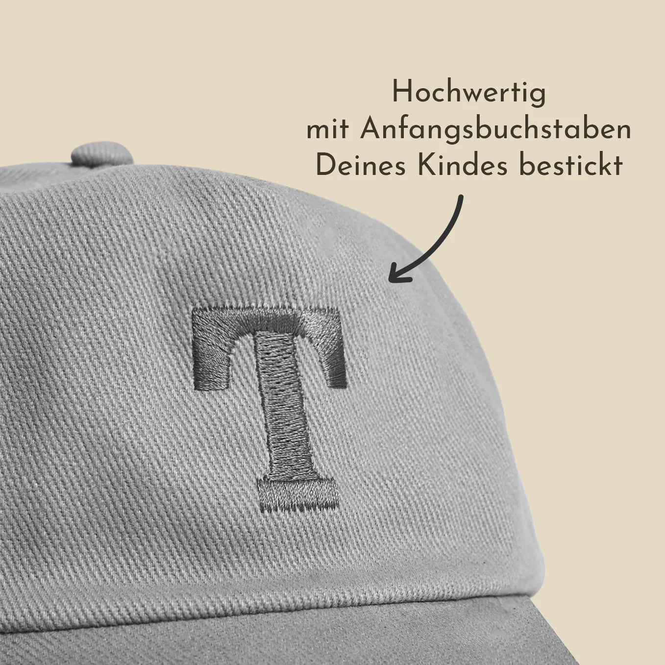Personalisierte Kids Cap mit Anfangsbuchstaben "Monogramm"