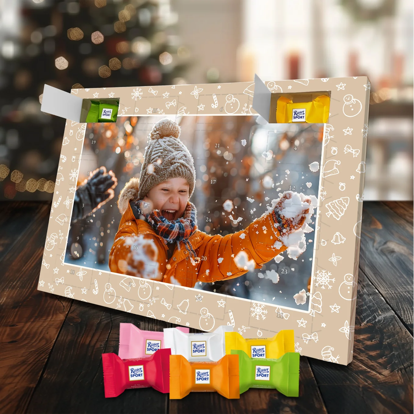 Personalisierter Ritter Sport Adventskalender "Foto"