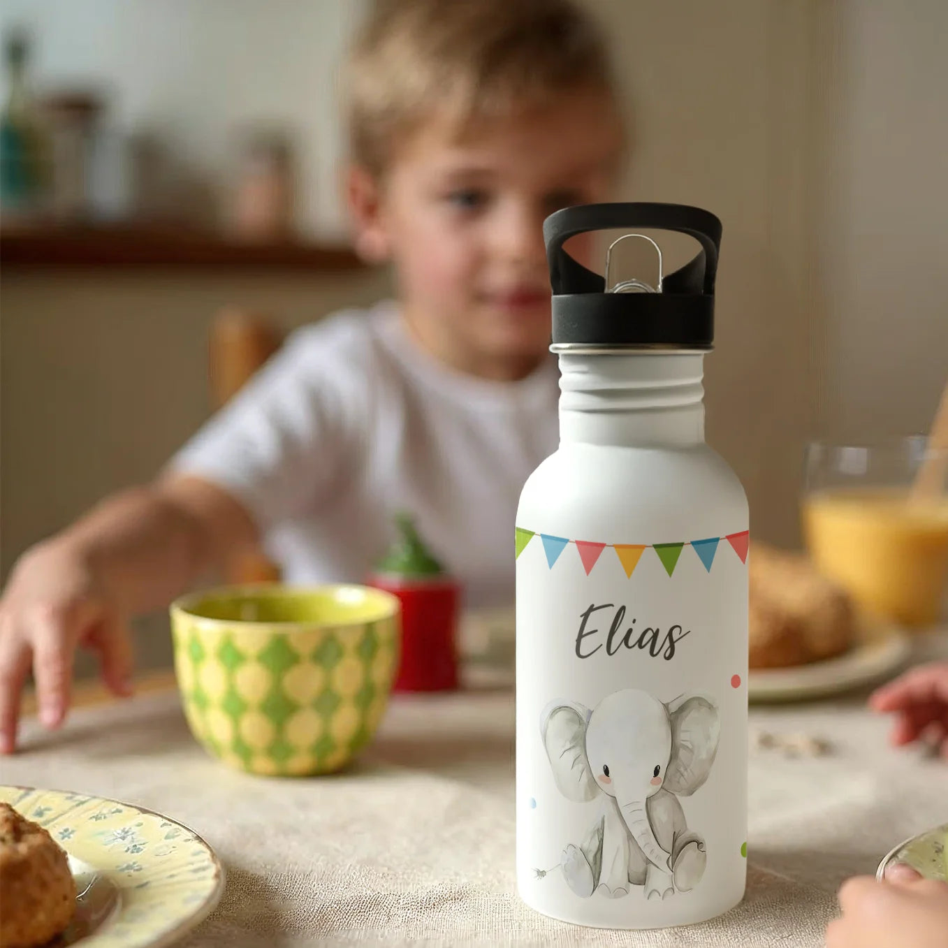 Personalisierte Thermo-Trinkflasche Kinder "Wunschtier"