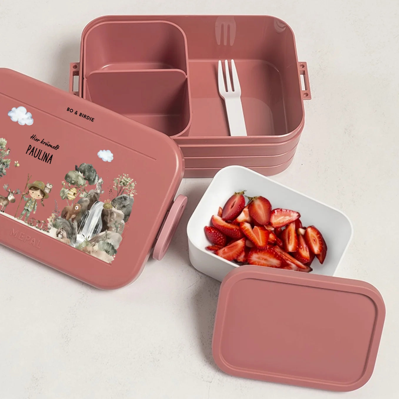 Personalisierte Mepal Bento Brotdose "Wildnis"