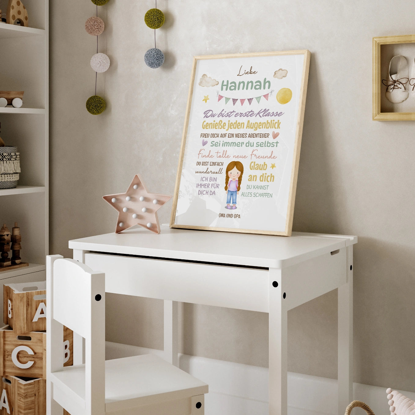 Personalisiertes Poster Einschulung "Erste Klasse"