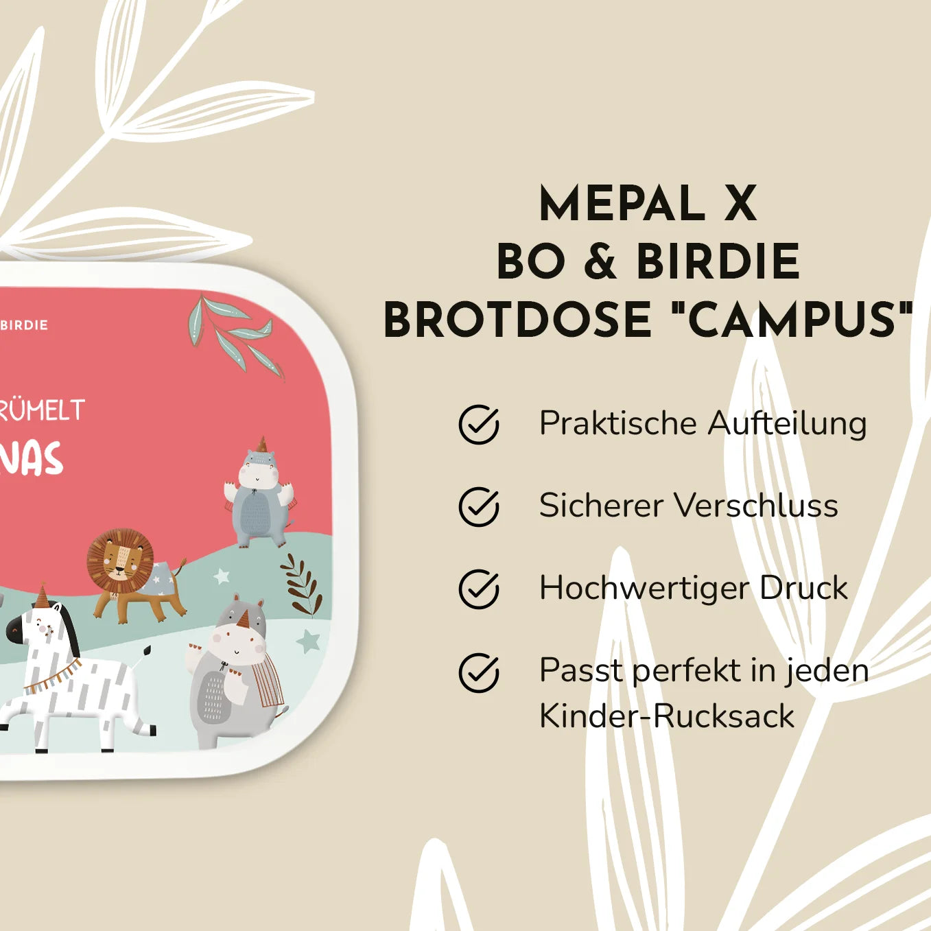 Personalisierte Mepal Brotdose "Magie" Bo & Birdie