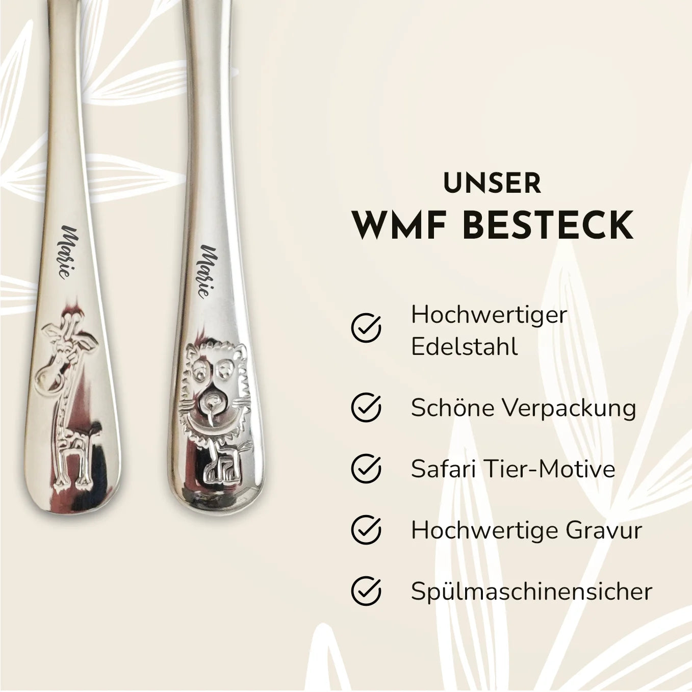 Personalisiertes WMF Kinderbesteck "Safari" Bo & Birdie