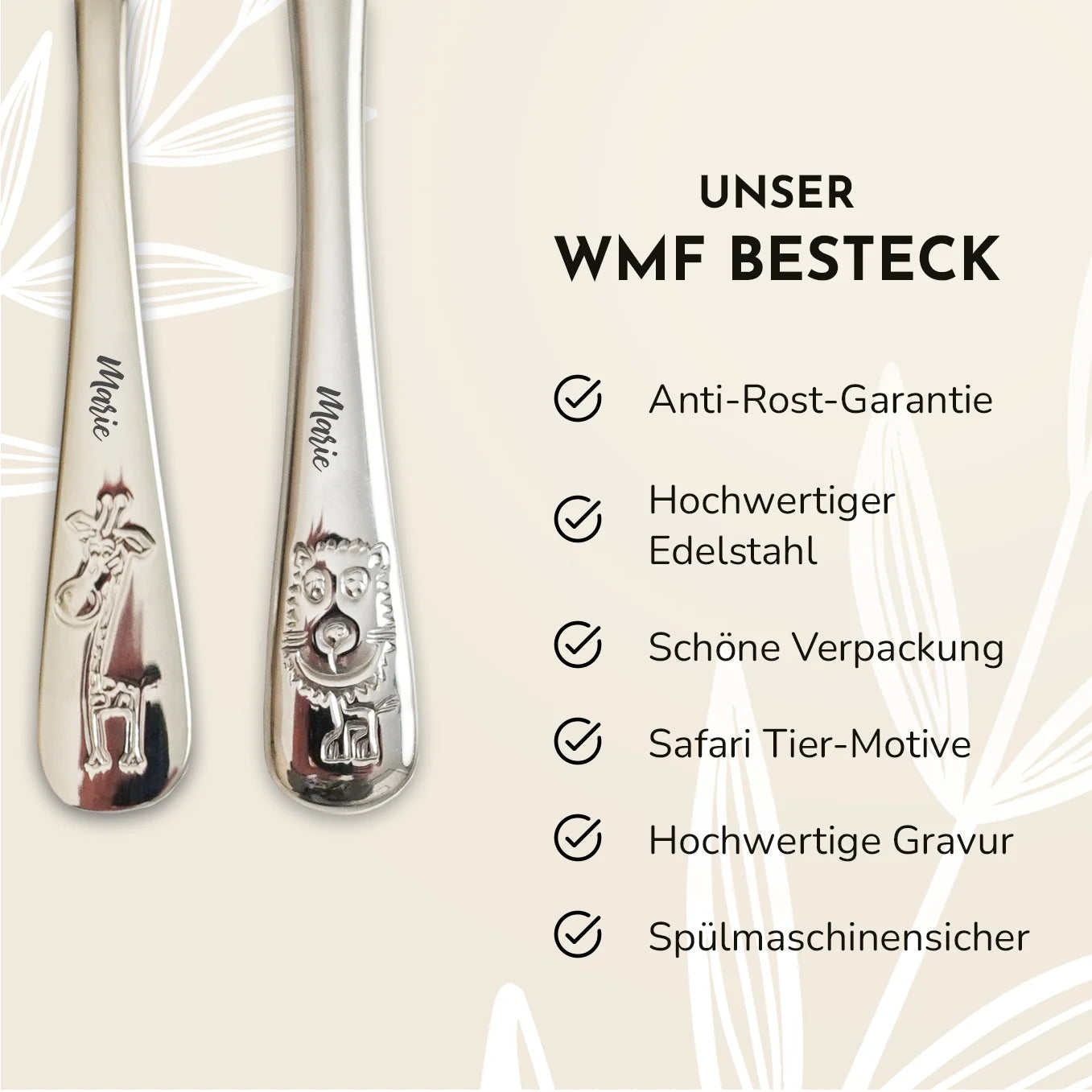 Personalisiertes WMF Kinderbesteck "Safari"