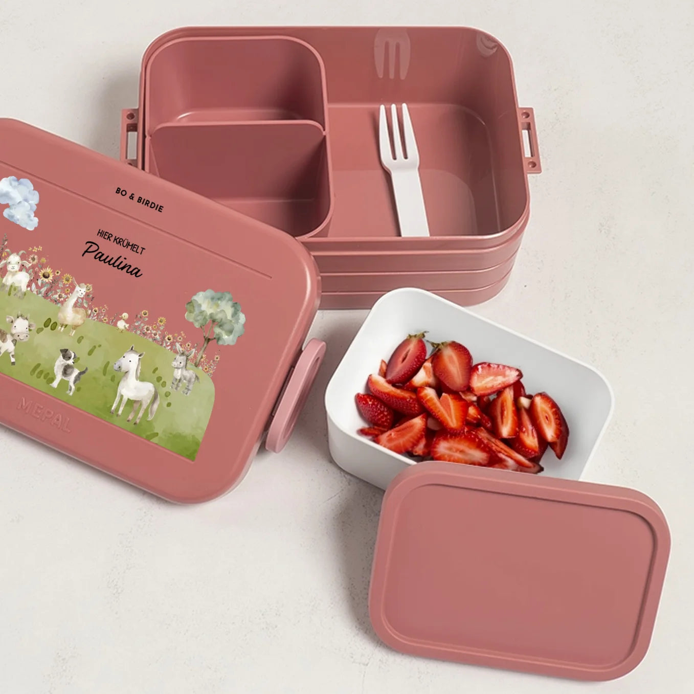 Personalisierte Mepal Bento Brotdose "Bauernhof"