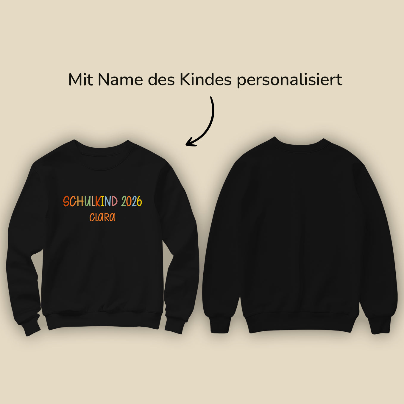 Personalisierter Sweater "Schulkind 2026"