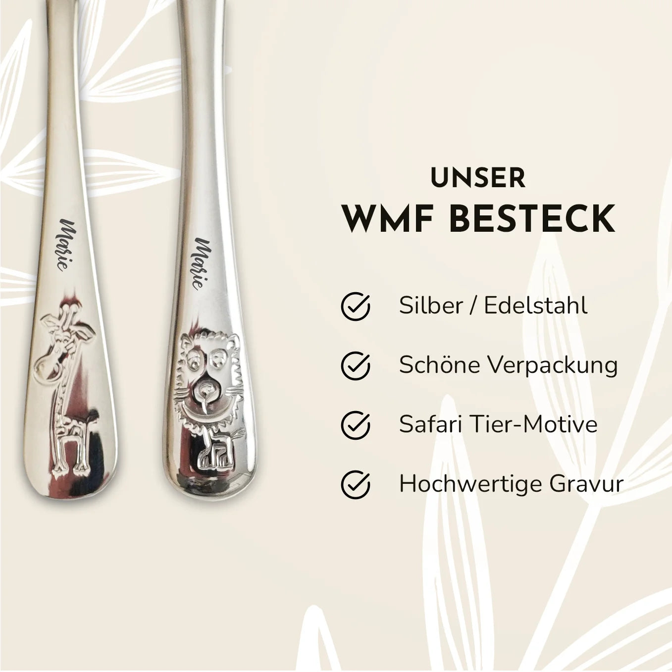 Personalisiertes WMF Kinderbesteck "Safari" Bo & Birdie