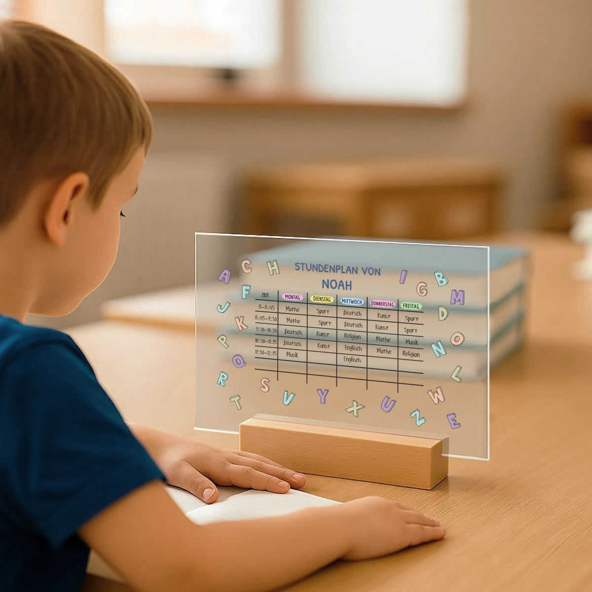 Personalisiertes Acrylglas "Stundenplan" 