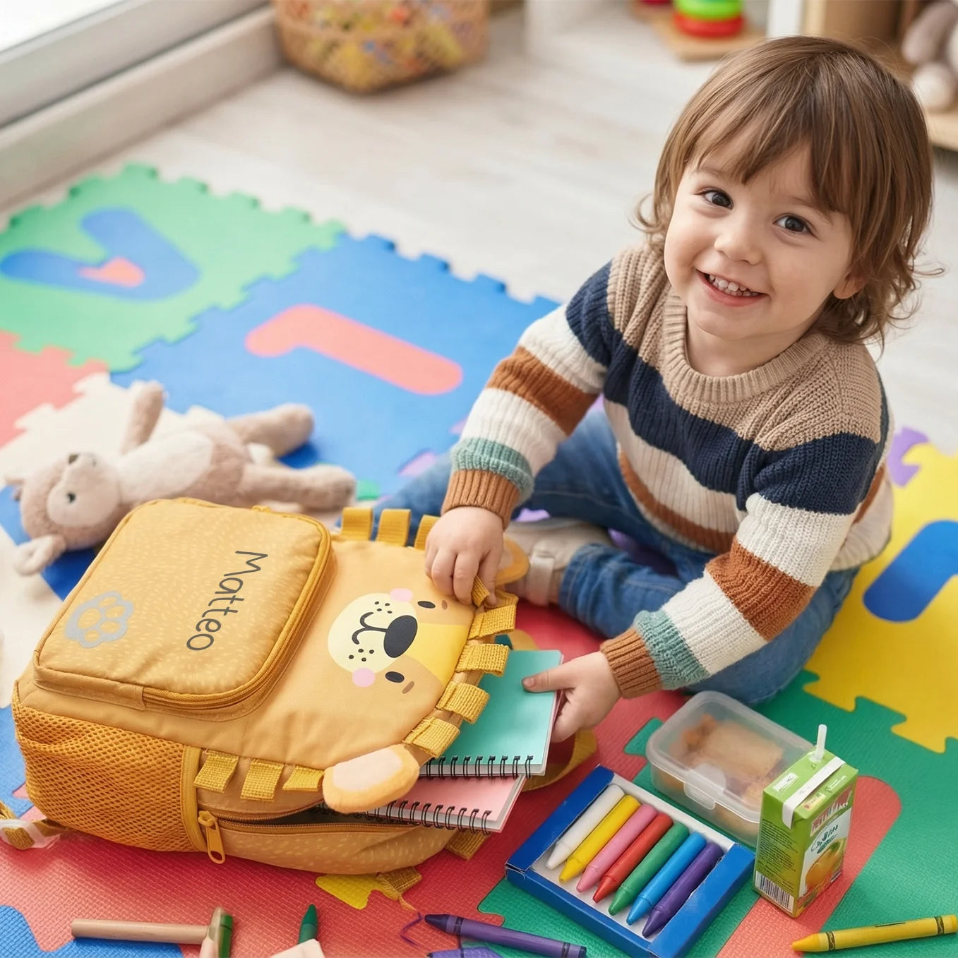 Personalisierter Kinder Rucksack "Löwe"