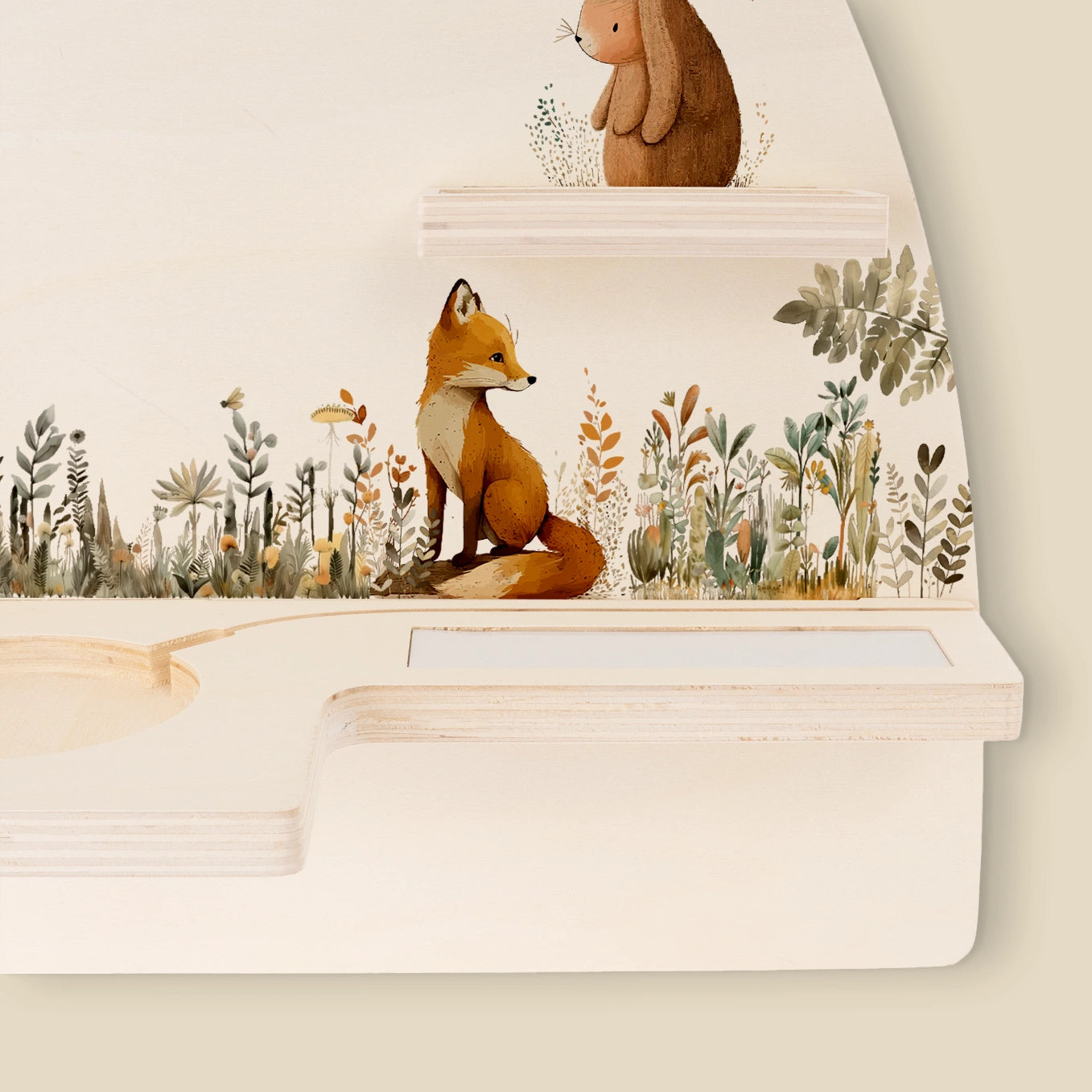 Personalisiertes Toniebox Regal "Aquarell Tiere Wald"
