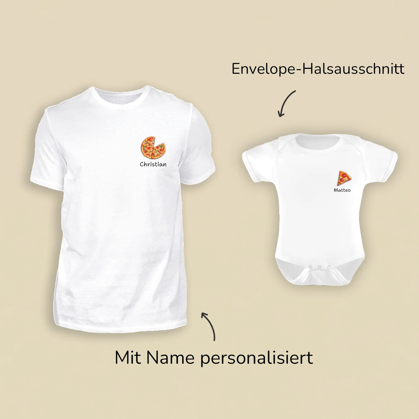 Personalisierter Partnerlook "Pizza"