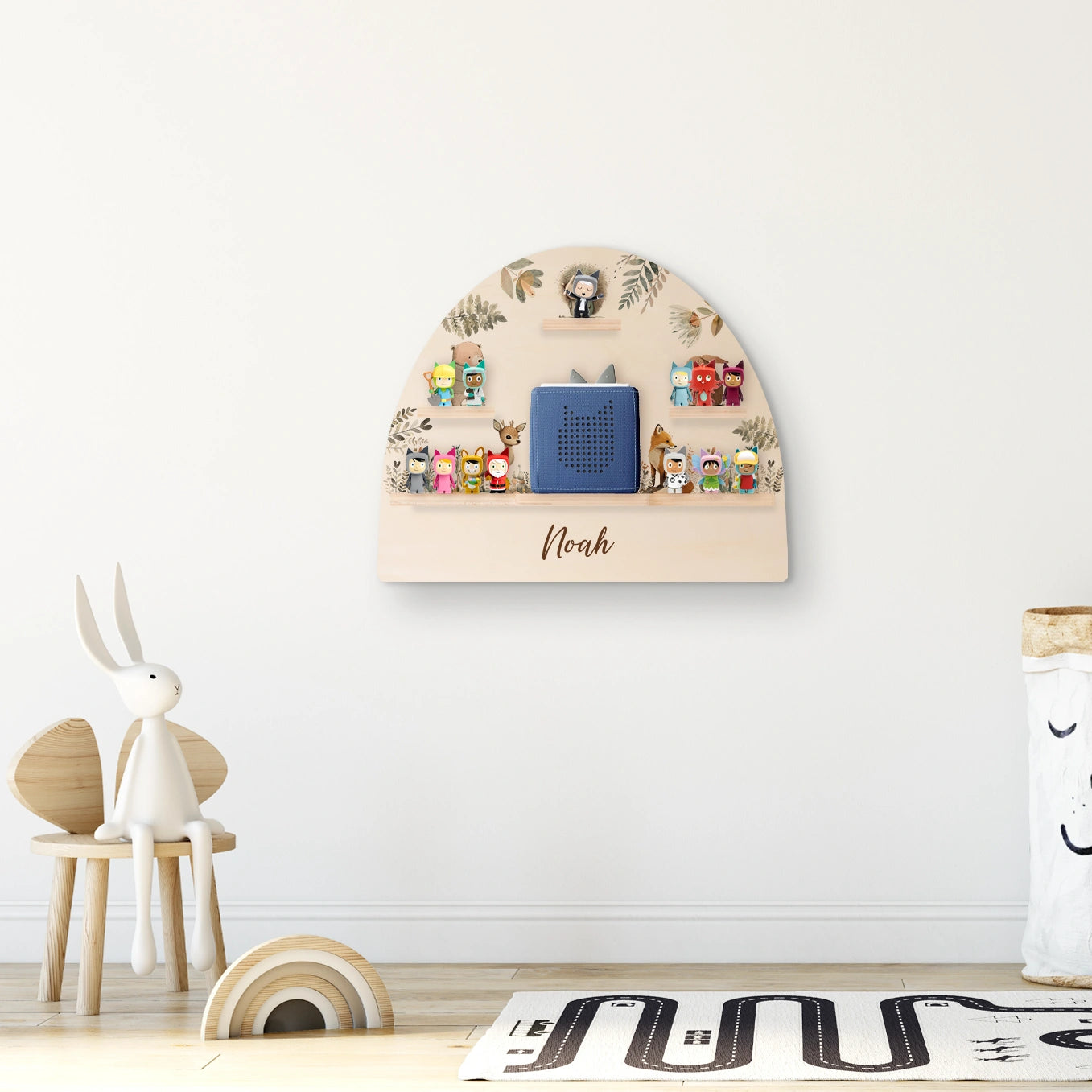Personalisiertes Toniebox Regal "Aquarell Tiere Wald"