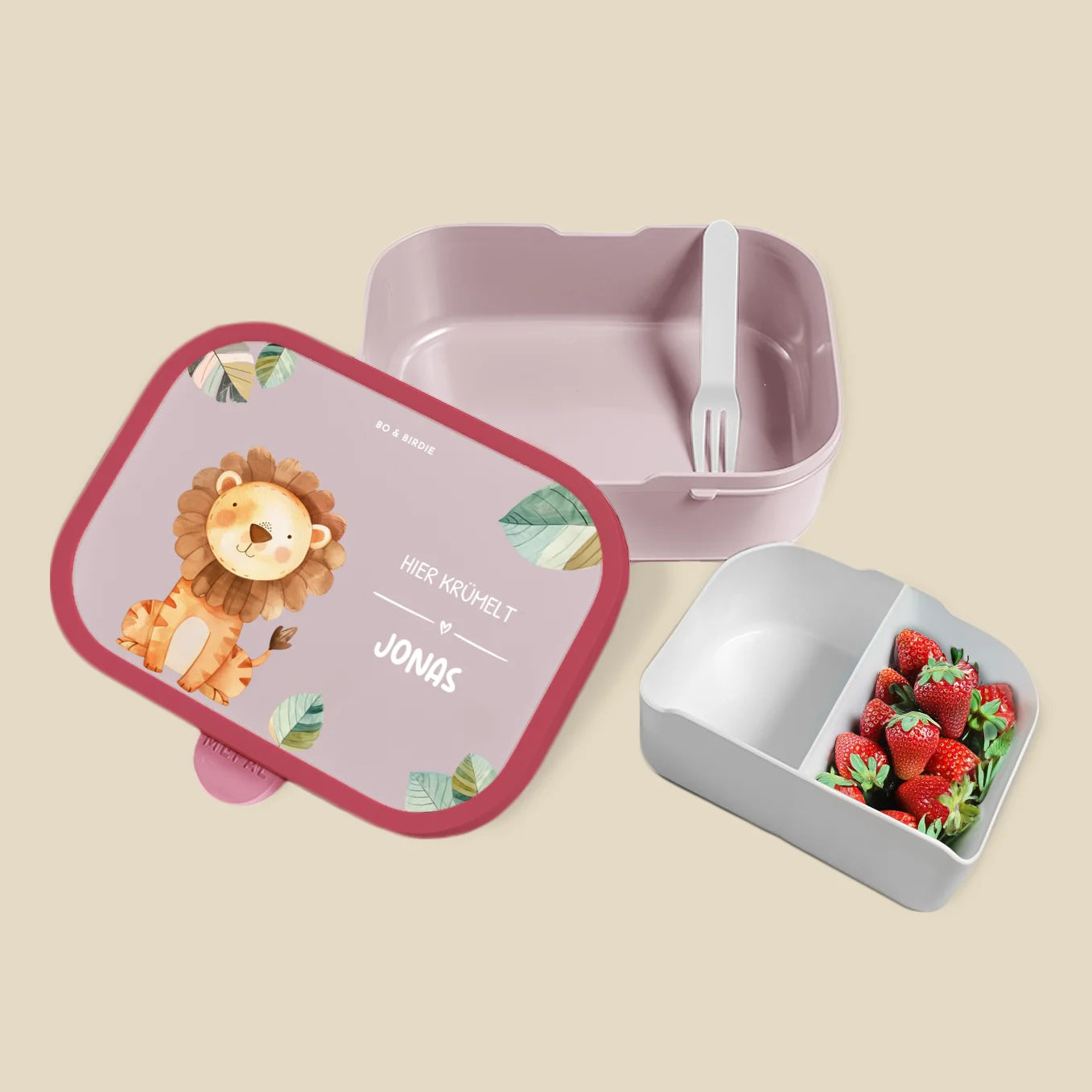 Personalisierte Mepal Brotdose "Wunschtier" Bo & Birdie