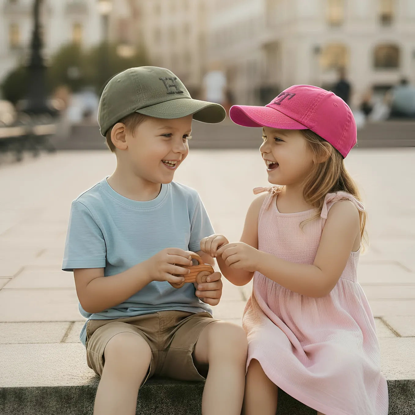 Personalisierte Kids Cap mit Anfangsbuchstaben "Monogramm"