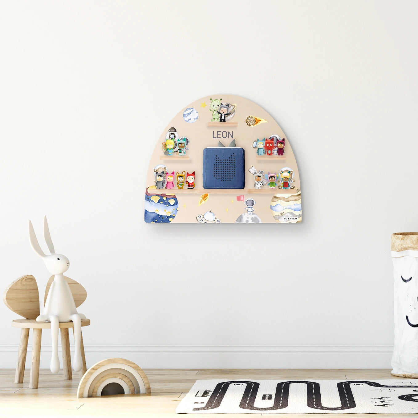 Personalisiertes Toniebox Regal "Astronauten Tiere"