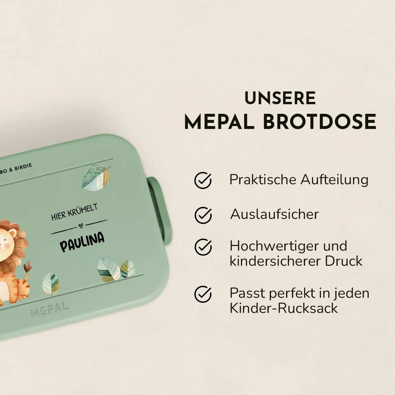Personalisierte Mepal Brotdose "Lieblingstier"