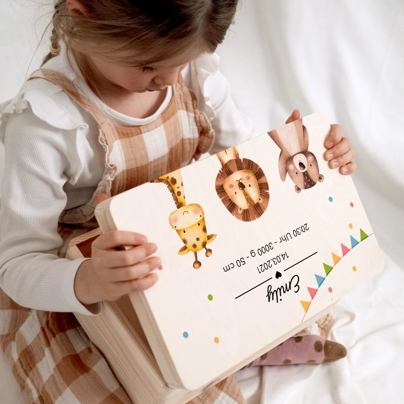 Personalisierte Erinnerungsbox "Konfetti"