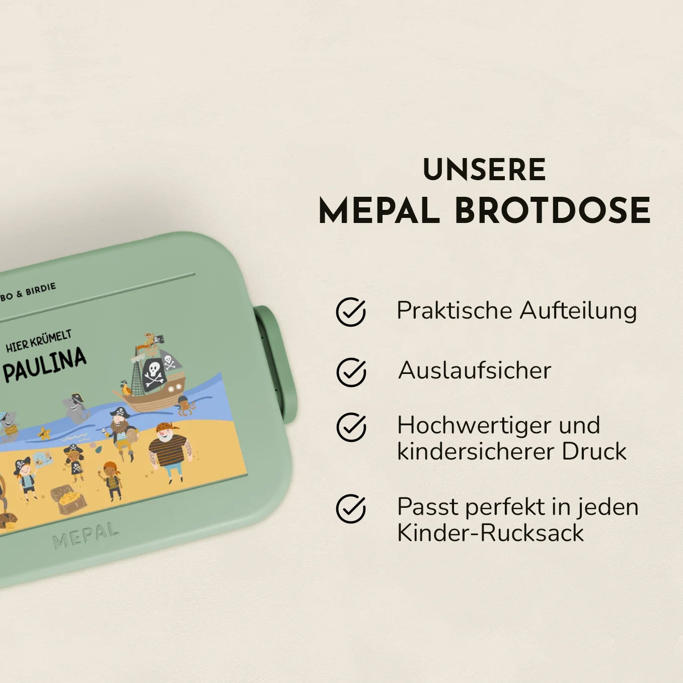 Personalisierte Mepal Bento Brotdose "Piraten"