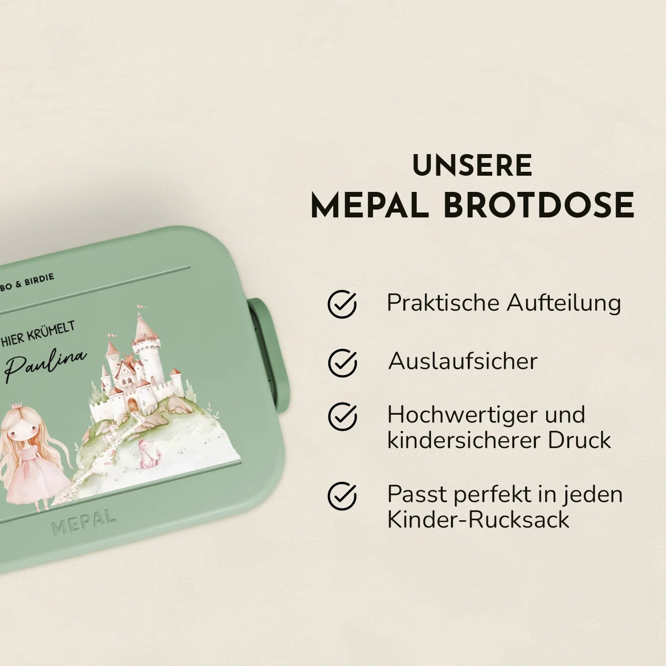 Personalisierte Mepal Bento Brotdose "Prinzessin"