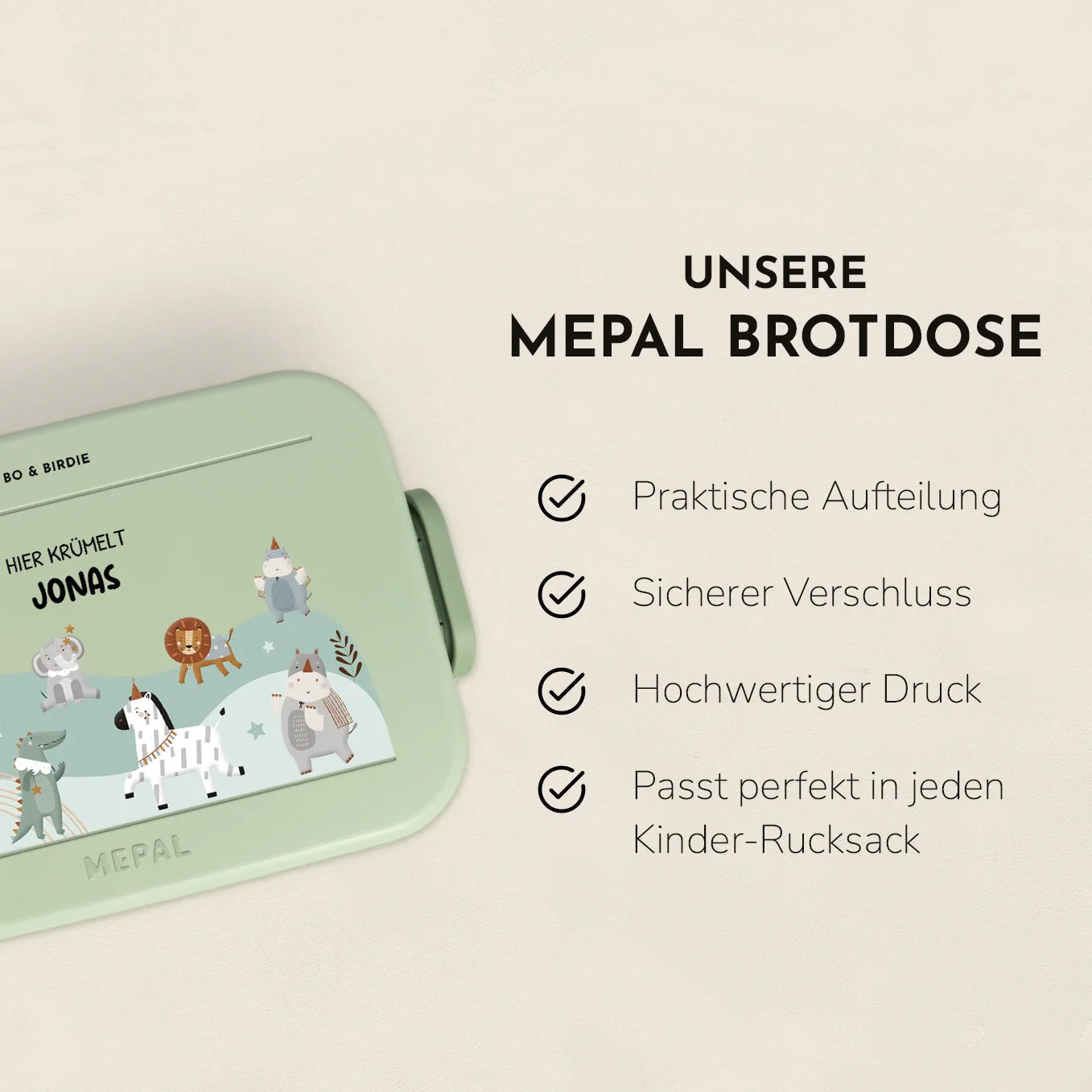 Personalisierte Mepal Brotdose "Magie" Bo & Birdie