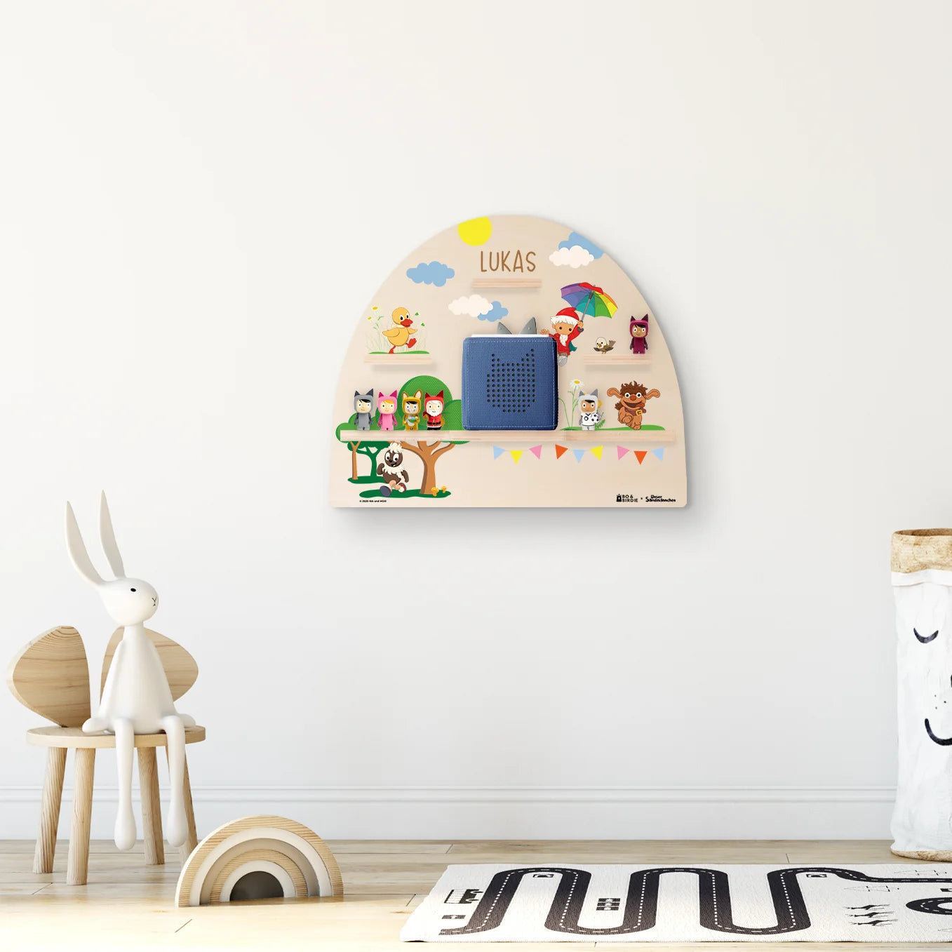 Personalisiertes Toniebox Regal "Unser Sandmännchen" - "Freunde"