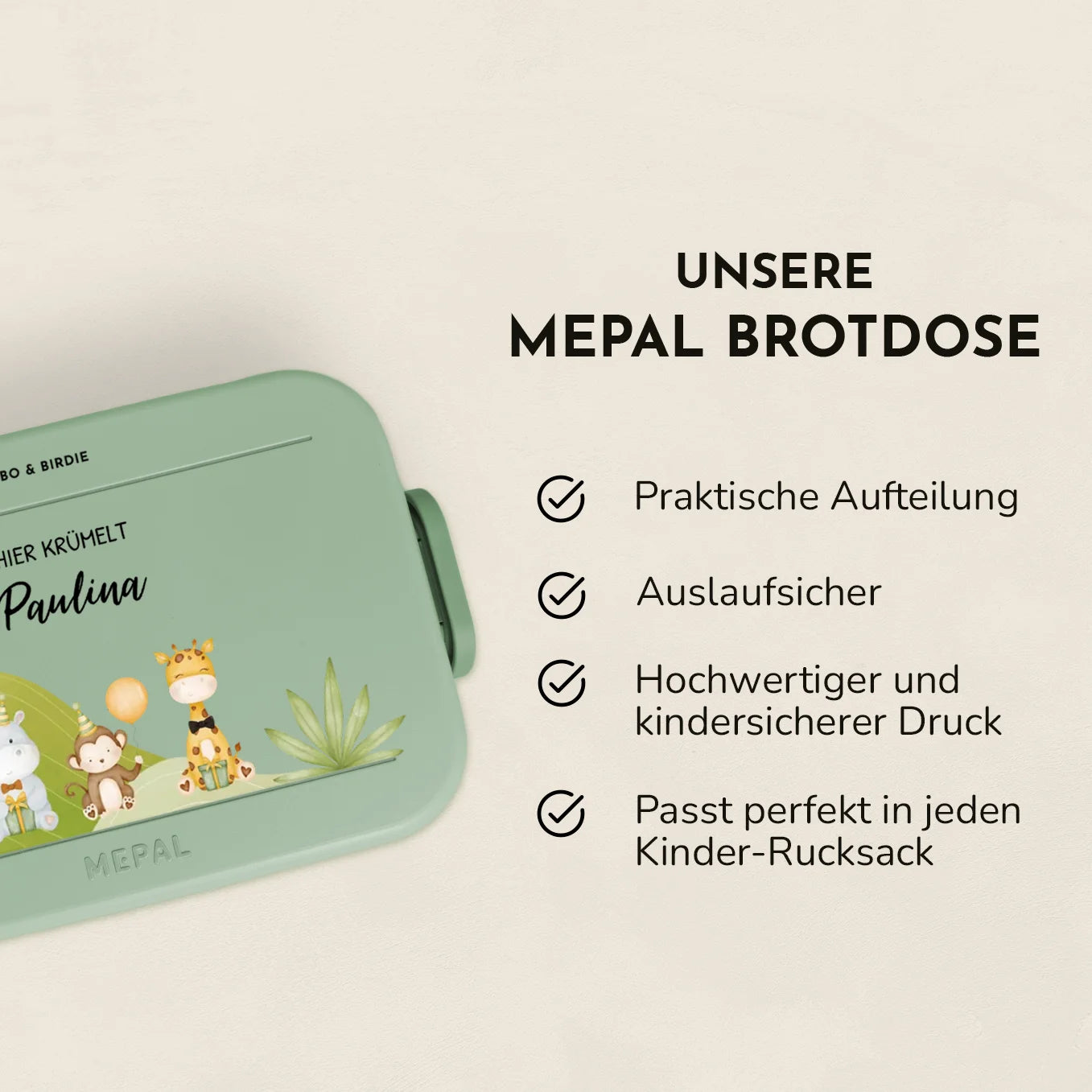Personalisierte Mepal Brotdose "Dschungel"