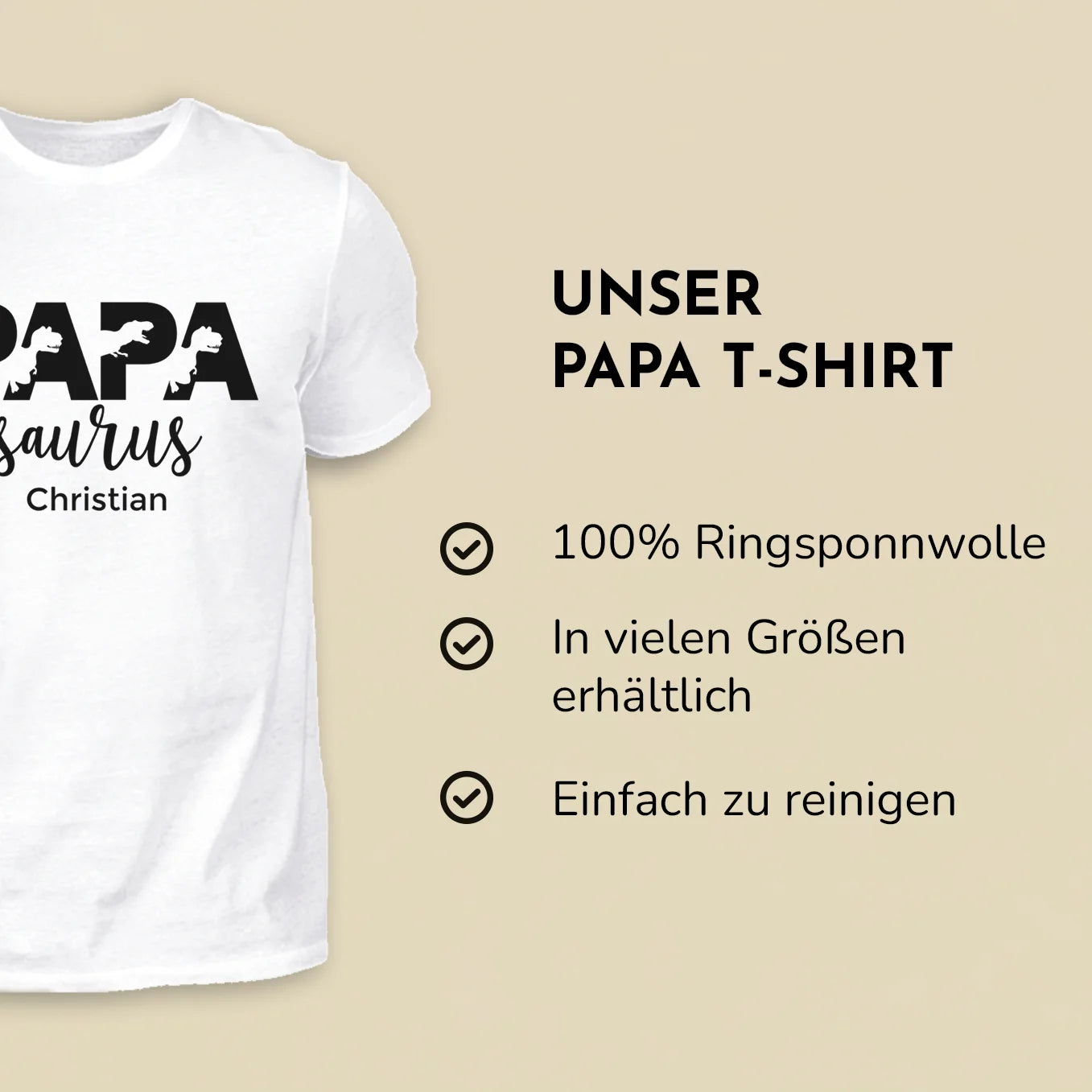 Personalisierter Partnerlook “Papa- und Baby Saurus”