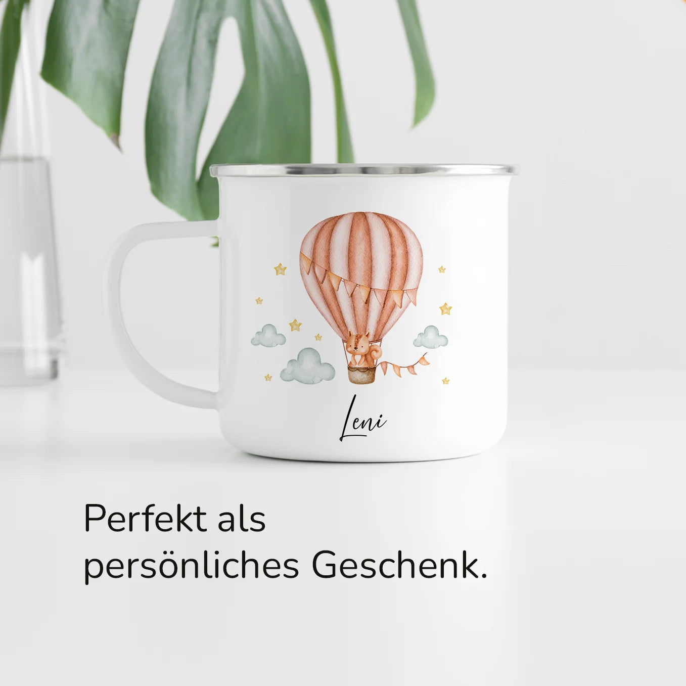 Personalisierte Kindertasse "Heißluftballon"