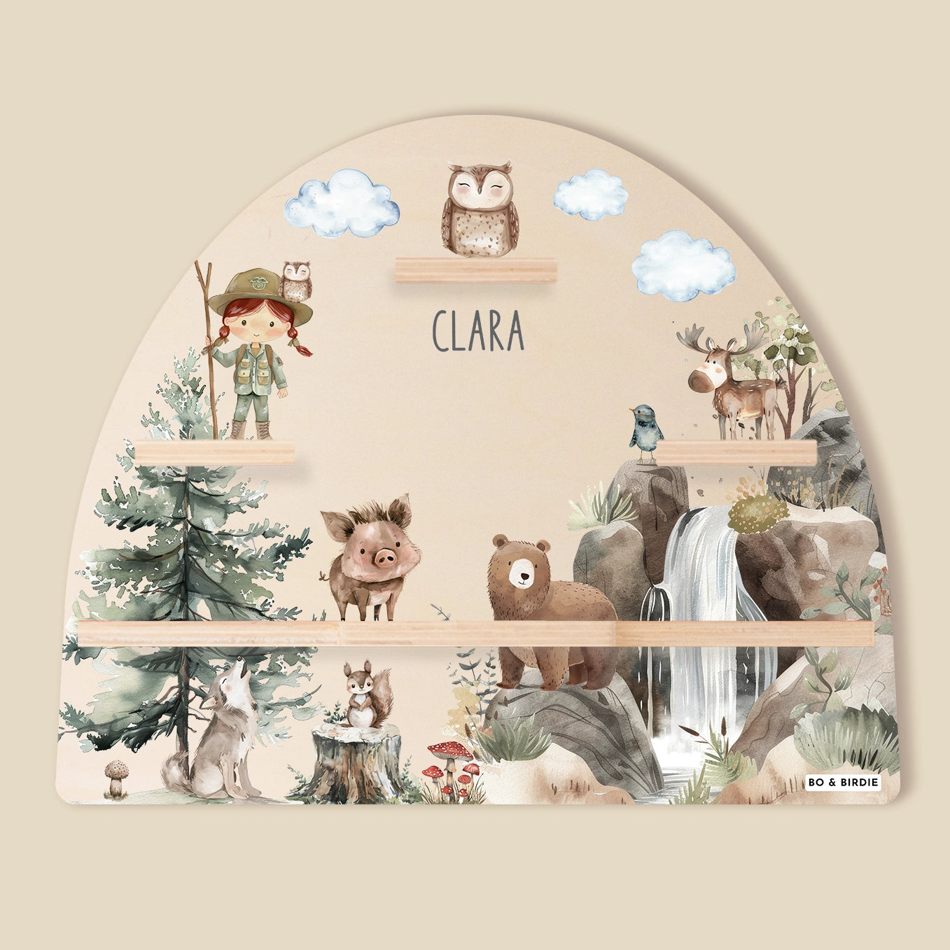 Personalisiertes Toniebox Regal "Wildnis"