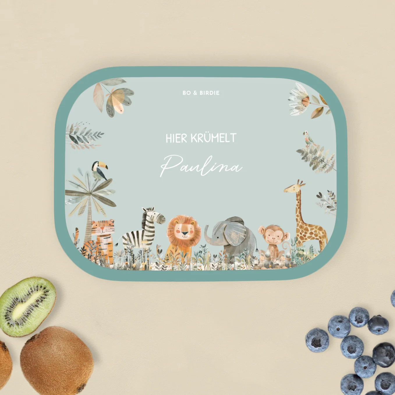 Personalisierte Mepal Brotdose "Safari Tiere" Bo & Birdie